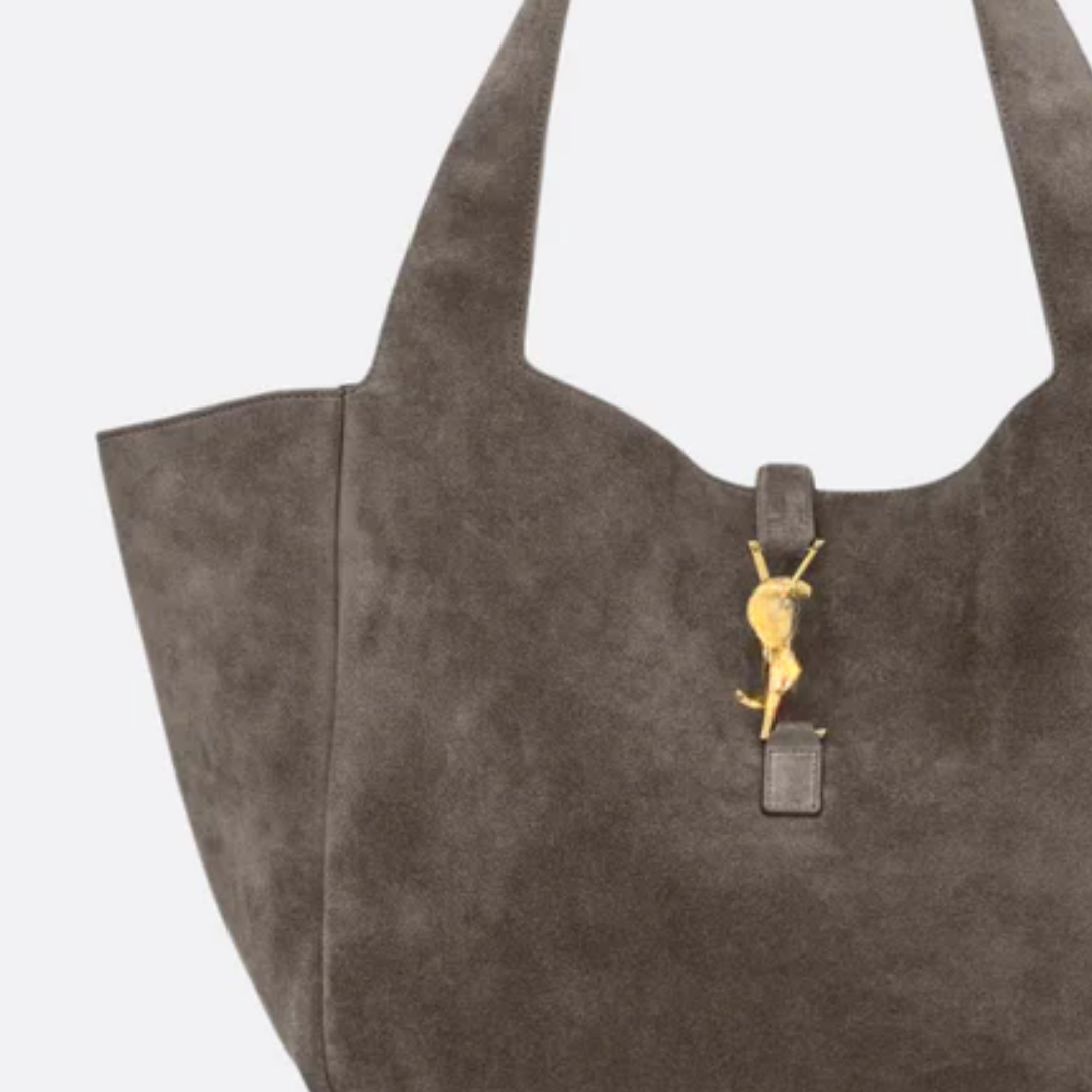 Veloursleder-Schultertasche