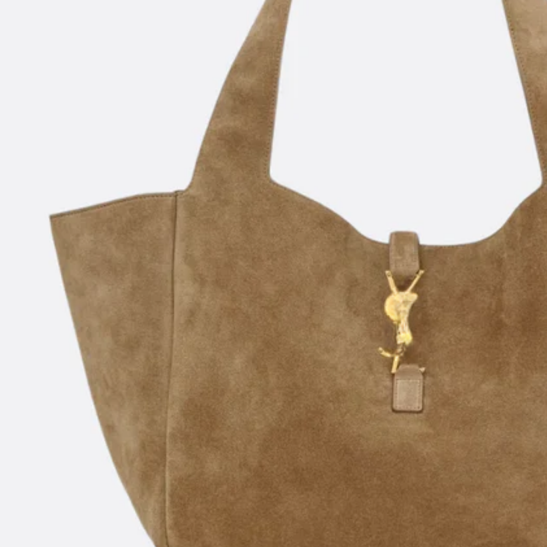 Veloursleder-Schultertasche