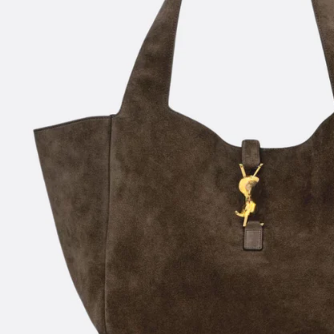 Veloursleder-Schultertasche