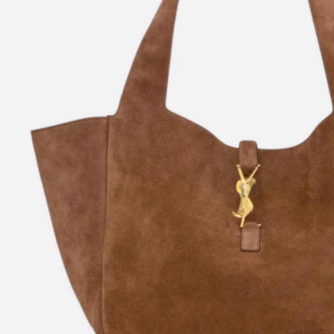 Veloursleder-Schultertasche